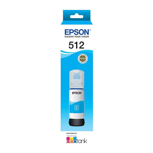 Epson T512 Cyan EcoTank Ink Bottle - 70ml Refill Bottle - Cartridge West