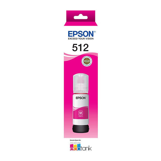 Epson T512 Magenta EcoTank Ink Bottle - 70ml Refill Bottle - Cartridge West