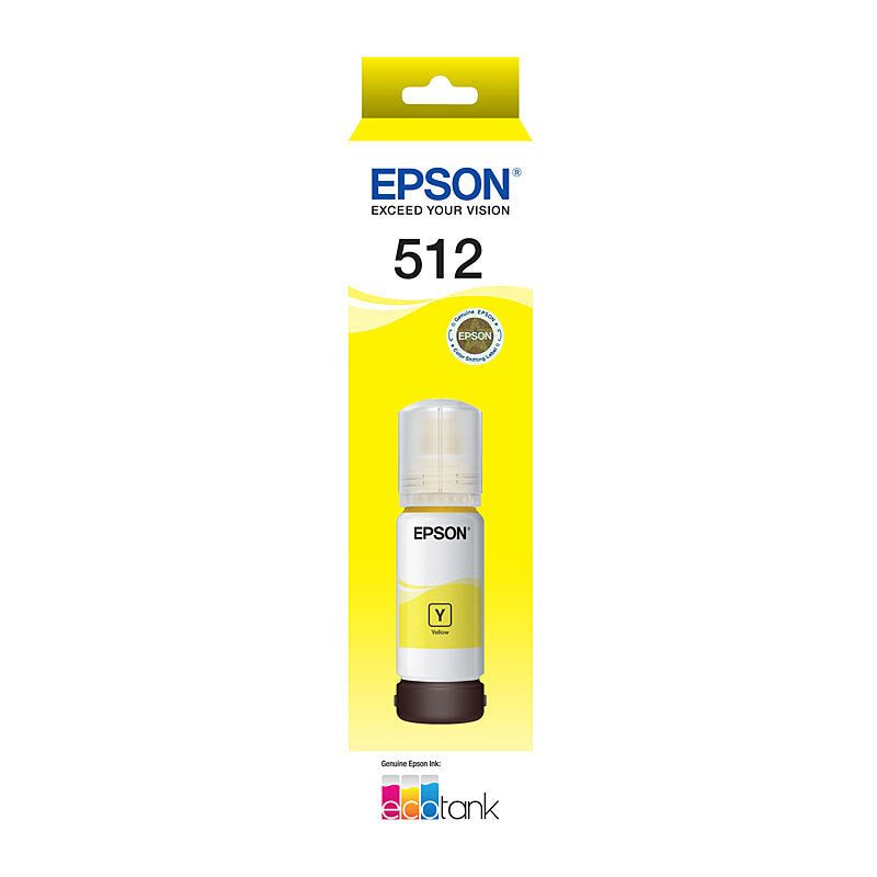 Epson T512 Yellow EcoTank Ink Bottle - 70ml Refill Bottle - Cartridge West