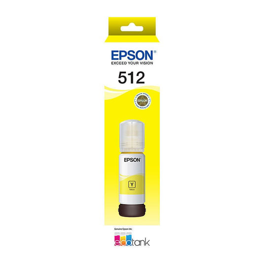 Epson T512 Yellow EcoTank Ink Bottle - 70ml Refill Bottle - Cartridge West