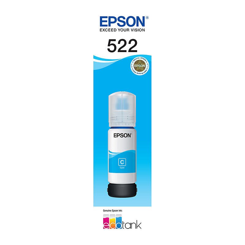 Epson T522 Cyan EcoTank Bottle - Cartridge West
