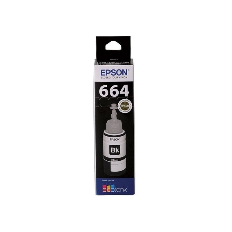 Epson T664 Black Ink Bottle - 70ml EcoTank Refill Ink - Cartridge West