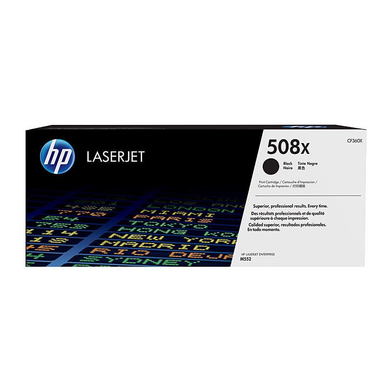 HP 508X Black Toner Cartridge CF360X - High Yield Color LaserJet Toner - Cartridge West