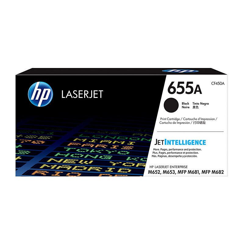 HP 655A Black Toner Cartridge CF450A - Colour LaserJet Toner - Cartridge West