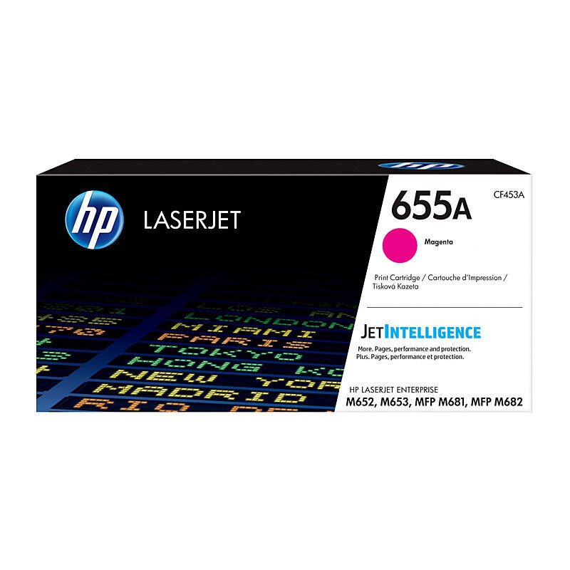 HP 655A Magenta Toner Cartridge CF453A - Colour LaserJet Toner - Cartridge West