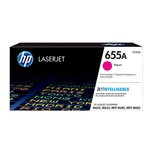 HP 655A Magenta Toner Cartridge CF453A - Colour LaserJet Toner - Cartridge West