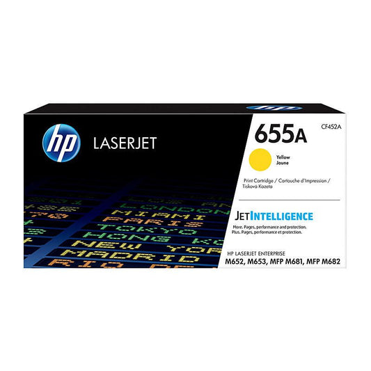 HP 655A Yellow Toner Cartridge CF452A - Colour LaserJet Toner - Cartridge West