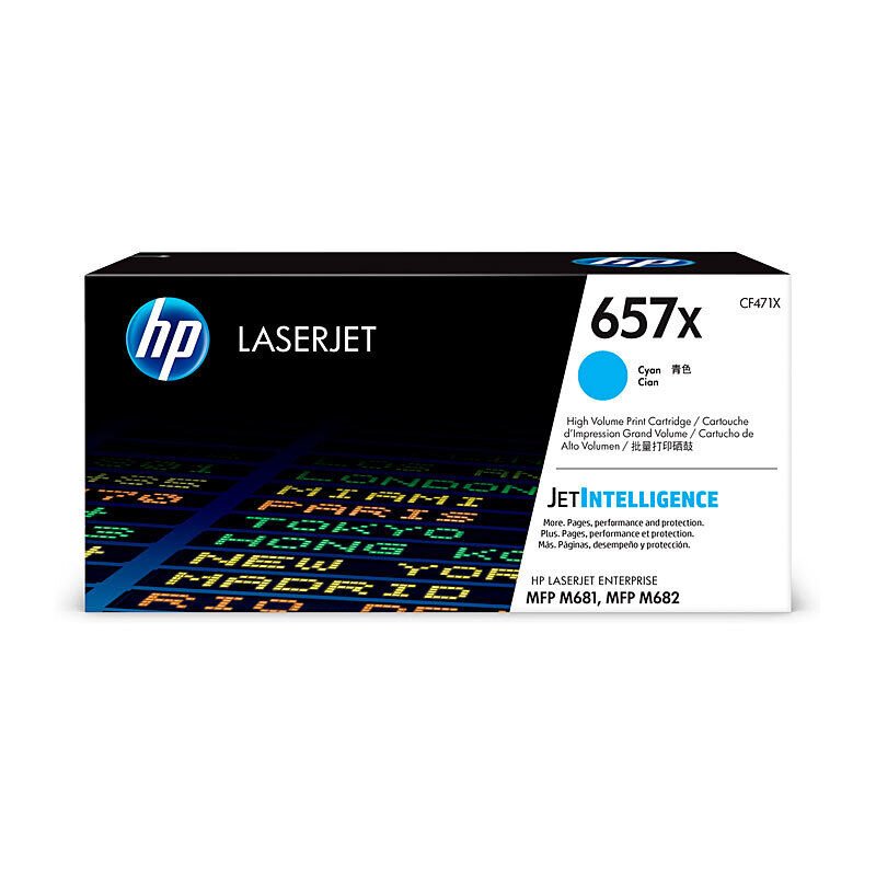 HP 657X Cyan Toner Cartridge CF471X - Colour LaserJet Toner - Cartridge West
