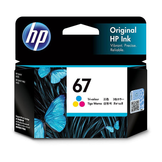HP 67 Tri - Colour Ink Cartridge 3YM55AA - Standard Yield Color Ink - Cartridge West