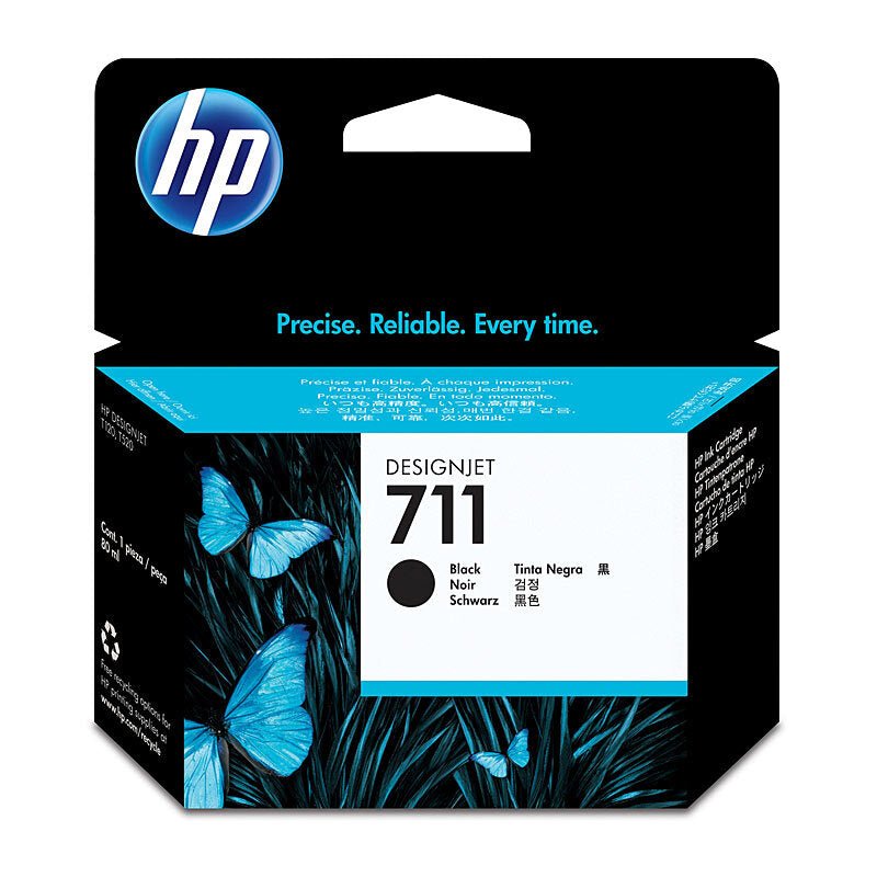HP 711B Black Ink Cartridge 3WX01A - 80ml DesignJet Ink - Cartridge West