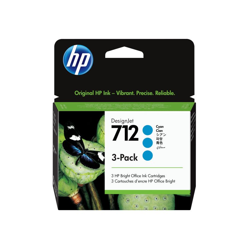 HP 712 29ml Cyan 3 Pk 3ED77A - Cartridge West