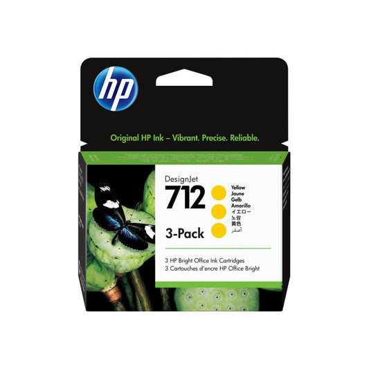 HP 712 29ml Yell 3 Pk 3ED79A - Cartridge West