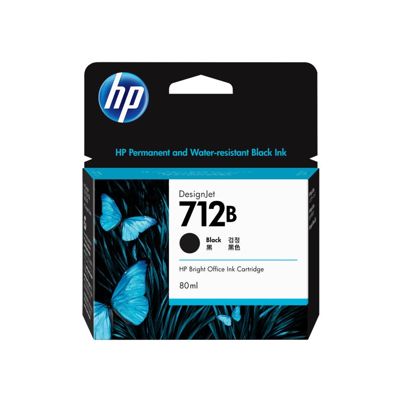 HP 712B 80ml Black Ink 3ED29A - Cartridge West