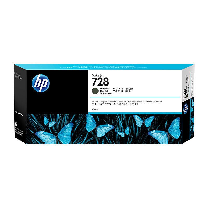 HP #728B 300ml Matt Blk 3WX30A - Cartridge West