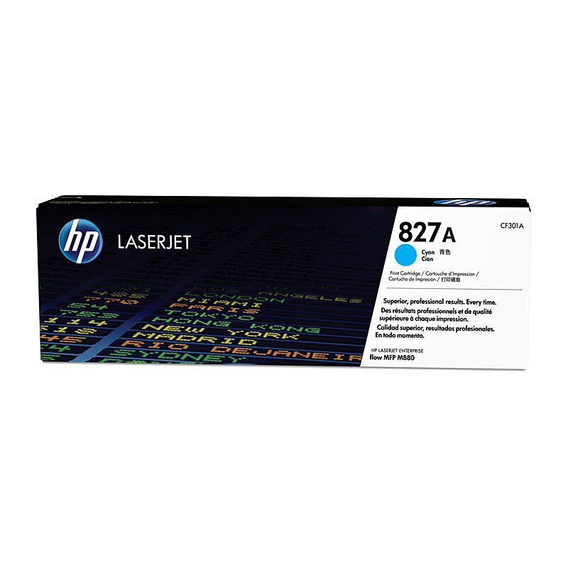 HP 827A Cyan Toner Cartridge CF301A - Colour LaserJet Toner - Cartridge West